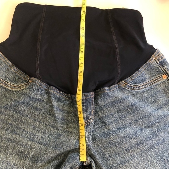 Ingrid & Isabel Maternity Over Belly Cropped Vintage Straight Jeans Size 8 - Picture 14 of 16